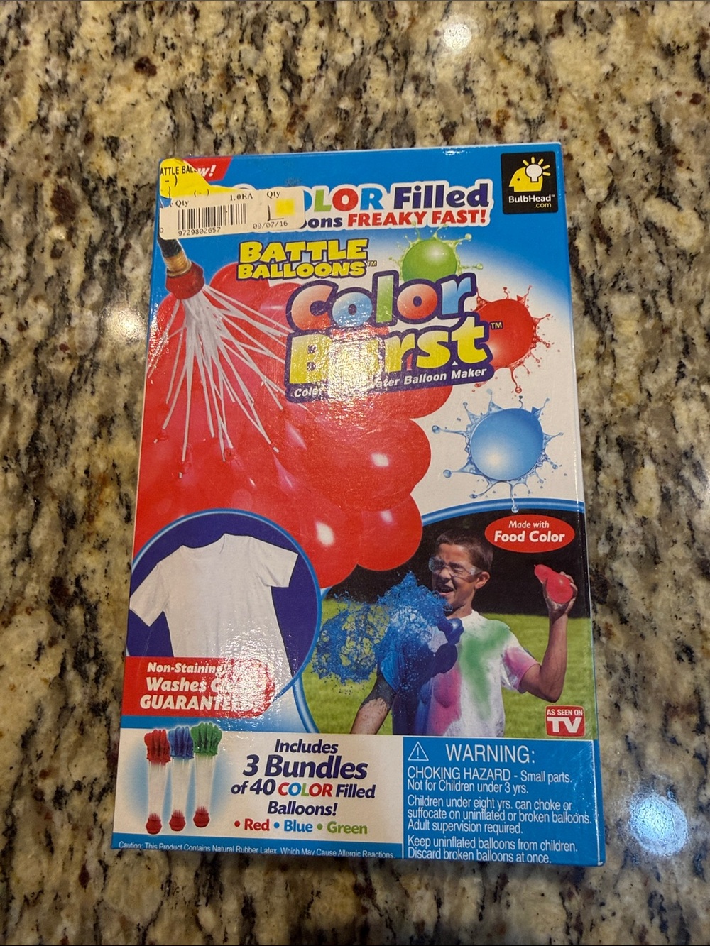 Color Burst Battle Balloons Water Balloon Maker - Red Blue Green